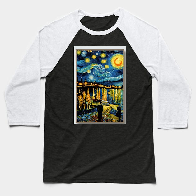 New York in starry night style Baseball T-Shirt by Spaceboyishere